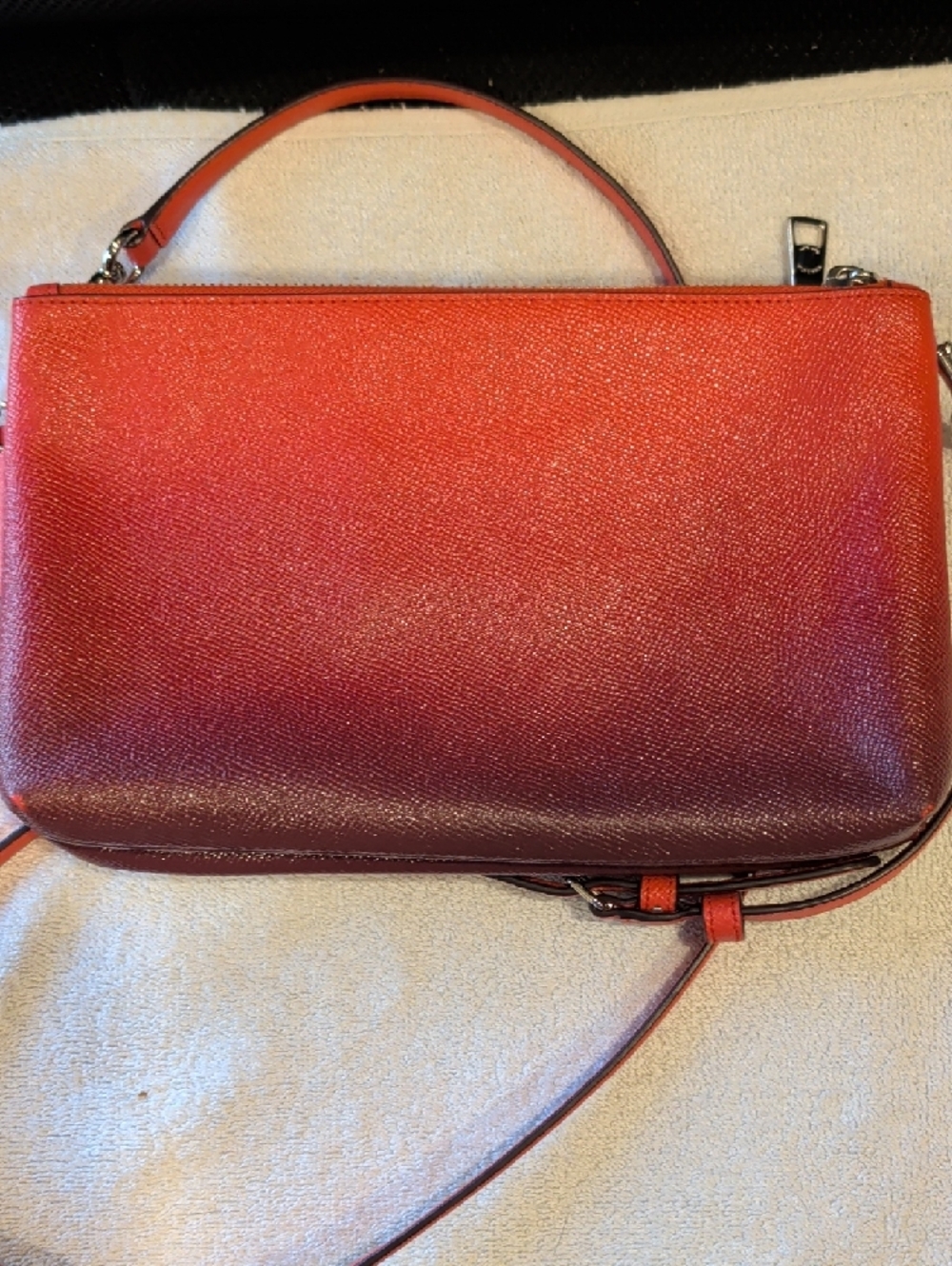 Coach Coral Red Leather Crossbody Bag - Picture 5 of 5